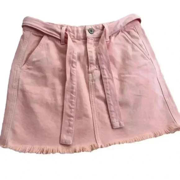 KanCan Pink distressed mini skirt - Picture 1 of 2